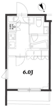 アジールコート品川中延 501 間取り図