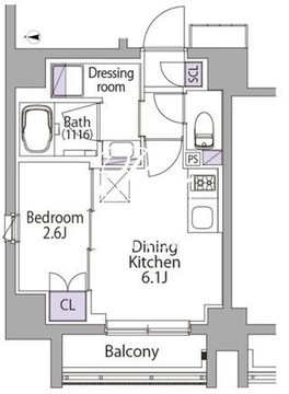 イプセ代々木 601 間取り図