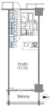 コンフォリア新宿イーストサイドタワー 921 間取り図