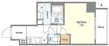 ラドゥセール田端 1201 間取り図