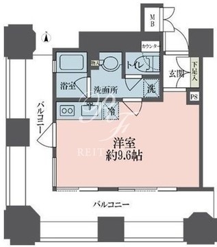 ルネ新宿御苑タワー 608 間取り図