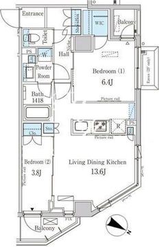 パークアクシス西馬込 209 間取り図