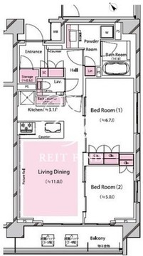 ライジングサン恵比寿二丁目 504 間取り図