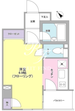 オーキッドプレイス 402 間取り図