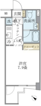 KDXレジデンス門前仲町 203 間取り図