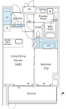 青朋レジデンス 1208 間取り図