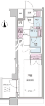 ザ・レジデンス神楽坂 2-313 間取り図