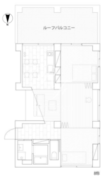 三組坂flat 8fB 間取り図
