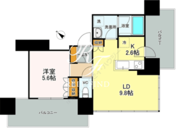 ブリリアタワー浜離宮 511 間取り図