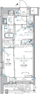 ディアレイシャス赤羽 902 間取り図