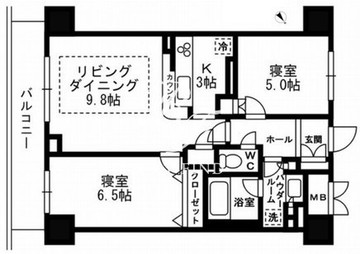 パークフラッツ学芸大学 703 間取り図