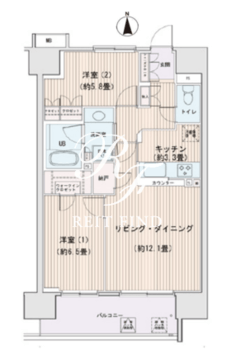 エスティメゾン豊洲レジデンス B-1413 間取り図