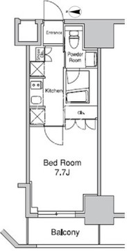 プラウドフラット浅草駒形 802 間取り図