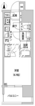 ラクラス幡ヶ谷 1101 間取り図