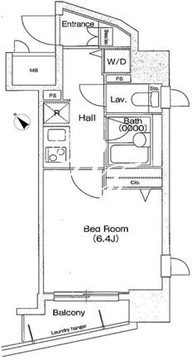 プライムアーバン西新宿1 801 間取り図