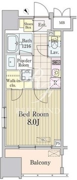 グランパレス東京八重洲アベニュー 406 間取り図