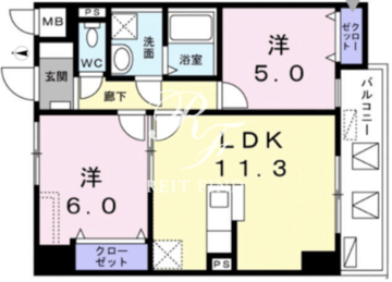 レジデンス桜樺 402 間取り図