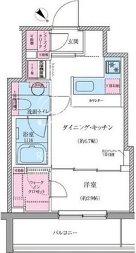 クレヴィアリグゼ世田谷松陰神社前 702 間取り図