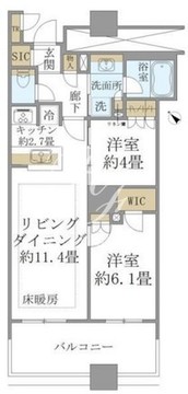 ブリリア有明スカイタワー 1119 間取り図