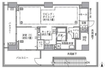 東雲キャナルコートCODAN 16-1013 間取り図