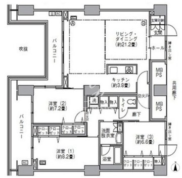 東雲キャナルコートCODAN 16-1109 間取り図