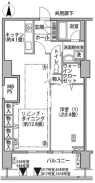 東雲キャナルコートCODAN 17-918 間取り図
