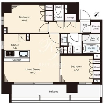 リビオレゾン千代田岩本町ザ・マークス 204 間取り図