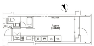 カスタリア市ヶ谷 403 間取り図