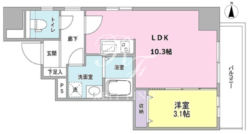 プラシードテラス森下 404 間取り図