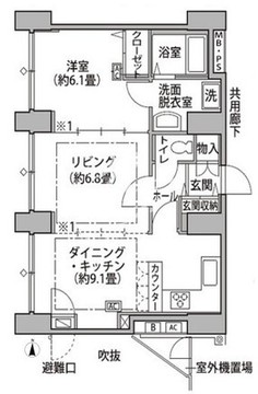 東雲キャナルコートCODAN 14-609 間取り図