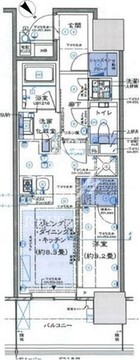 プラウド五反田 1807 間取り図
