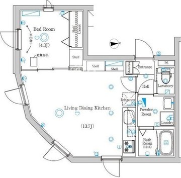 ラフィスタ蓮根 304 間取り図