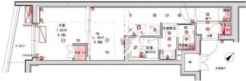 品川大井町レジデンス 208 間取り図