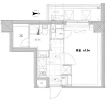 クローバー高輪 507 間取り図