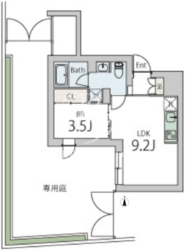 グランデュオ下北沢13 102 間取り図