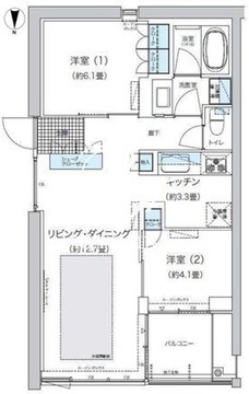 ガーデニエール砧ウエスト 1012 間取り図