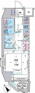 ジェノヴィア麻布十番グリーンヴェール 1003 間取り図