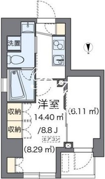 ラヴィエ銀座東 402 間取り図