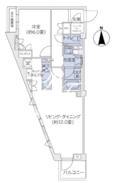 代官山ブレス鉢山 206 間取り図