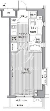 メゾンカルム西新宿 216 間取り図