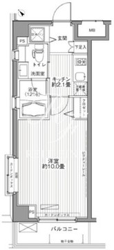 メゾンカルム西新宿 313 間取り図