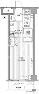 メゾンカルム西新宿 412 間取り図