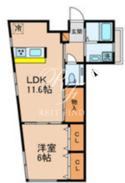 ダイキデュオ目黒 303 間取り図