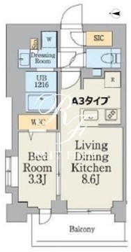 クレストコート大岡山 405 間取り図