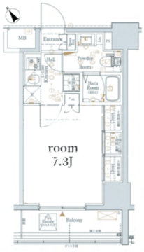 ログ駒込 402 間取り図