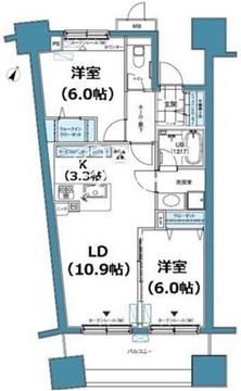 ロイヤルパークスシーサー南千住 407 間取り図