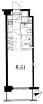 フレンシア麻布十番ノース 705 間取り図