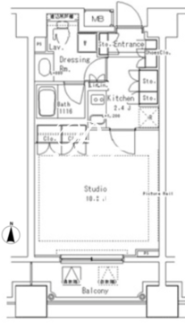 パークアクシス御茶ノ水ステージ 912 間取り図