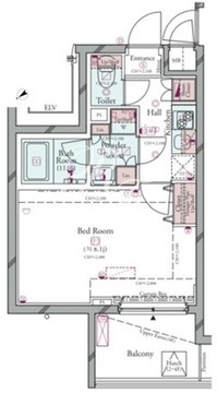 コンシェリア池上THE RESIDENCE 208 間取り図