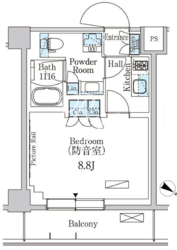 パークアクシス板橋ミューズ 302 間取り図